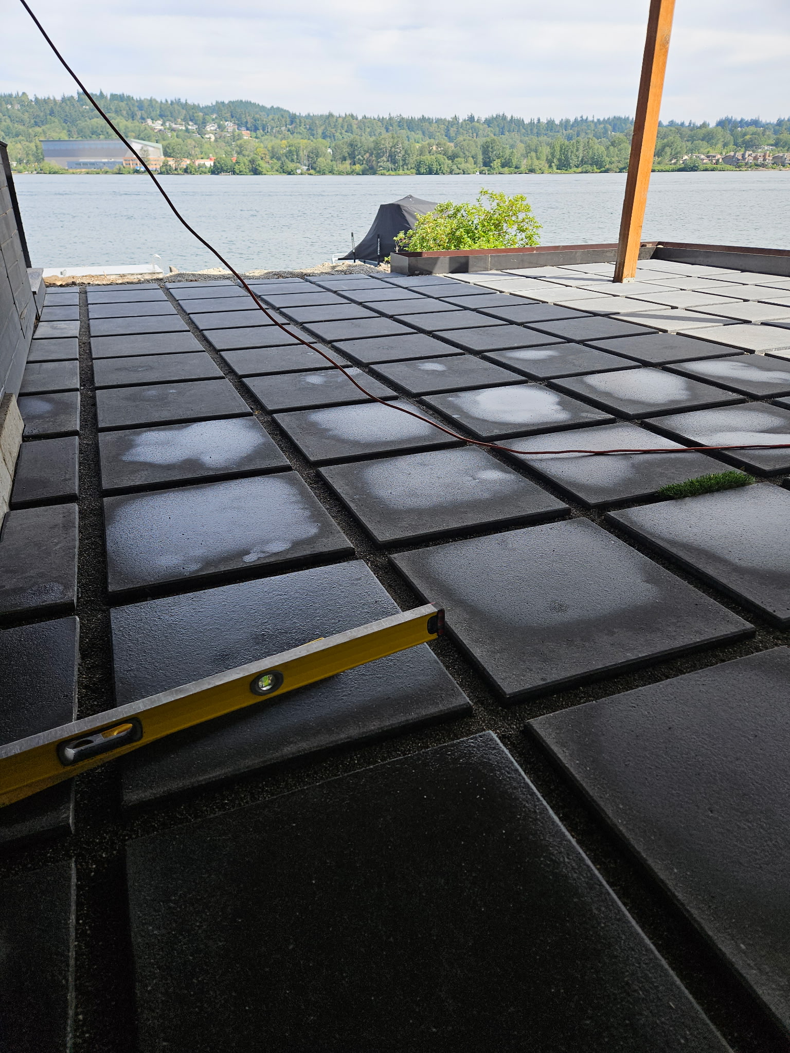 Before: Initial paver layout