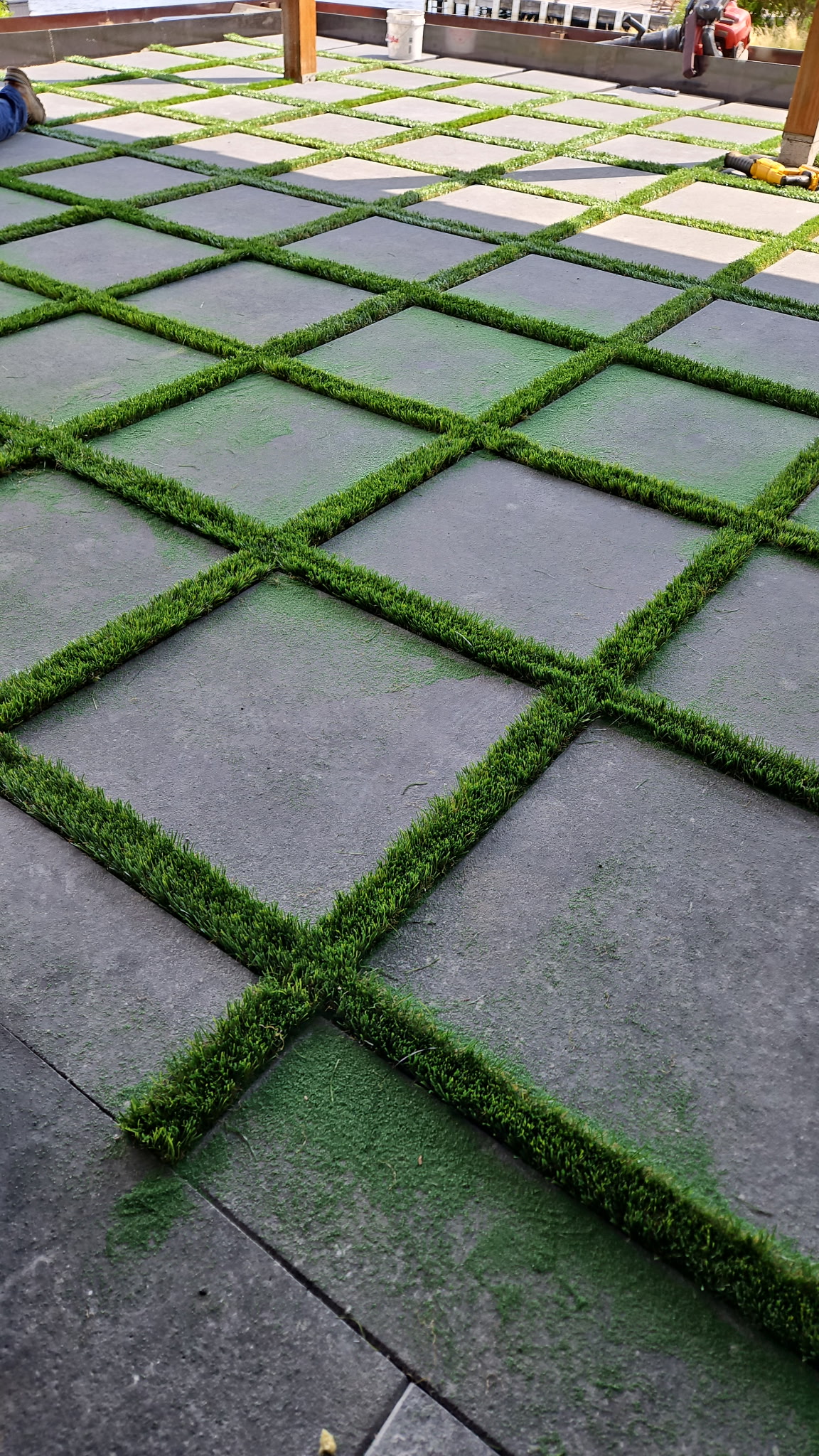 After: Finished pavers with grass