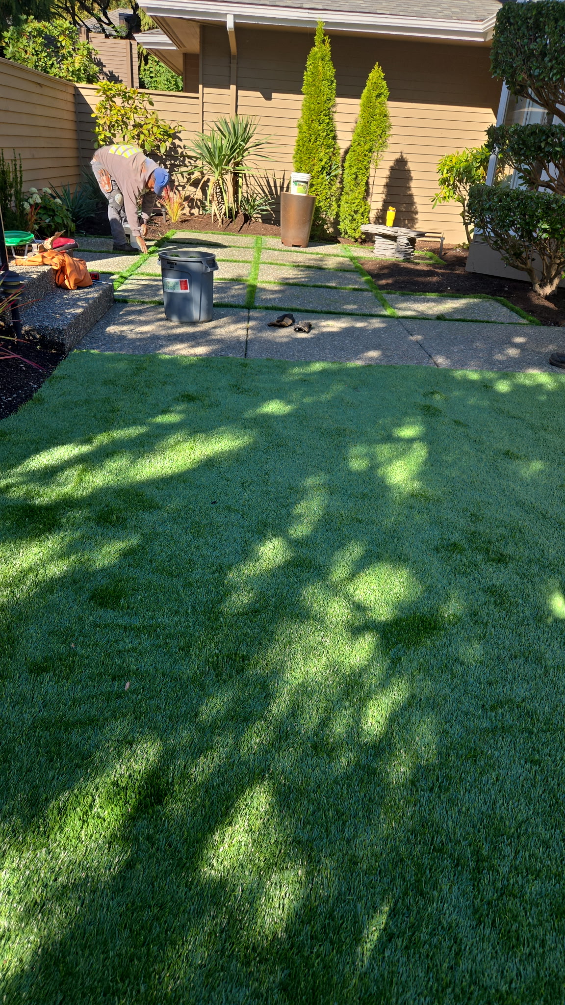 Artificial turf installation