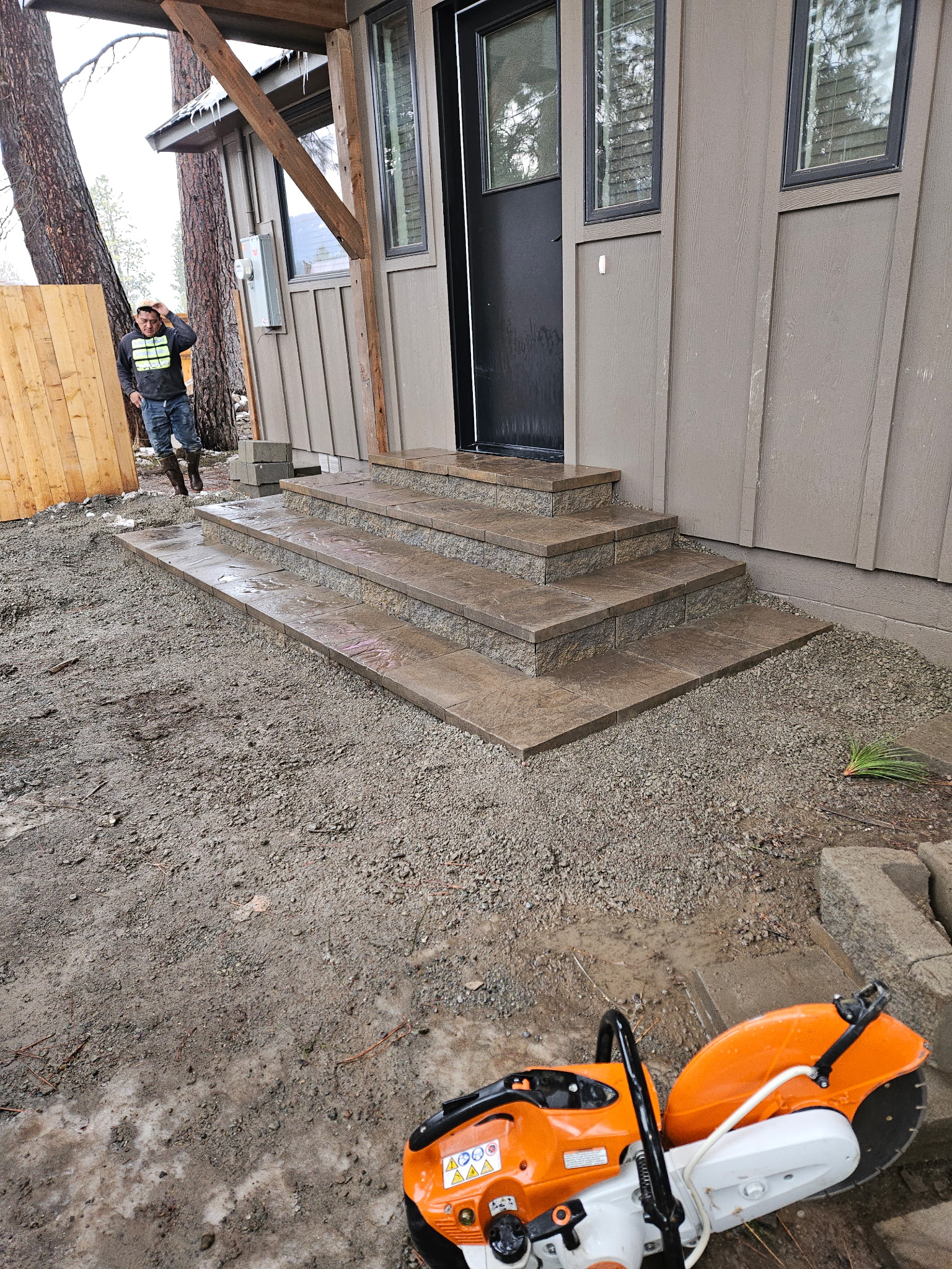 Before: Steps under construction